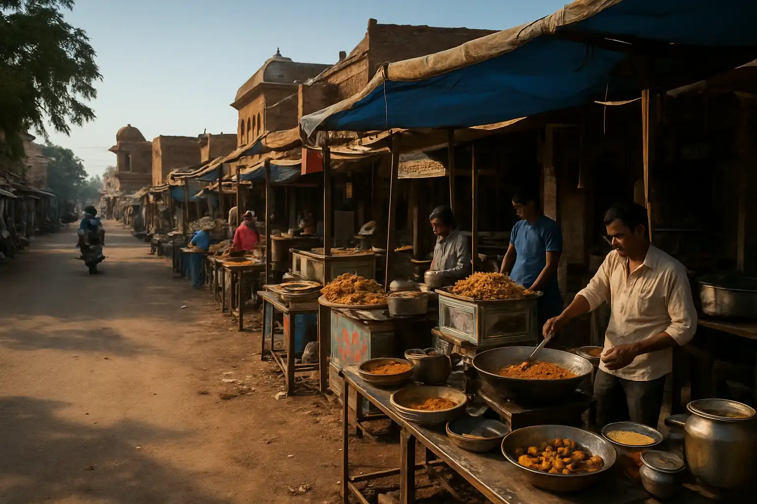 4. Main Road Food Stalls - YahTrip Travel Guide