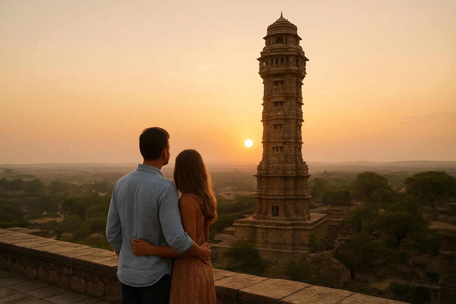 3. Sunset at Vijay Stambh - YahTrip Travel Guide