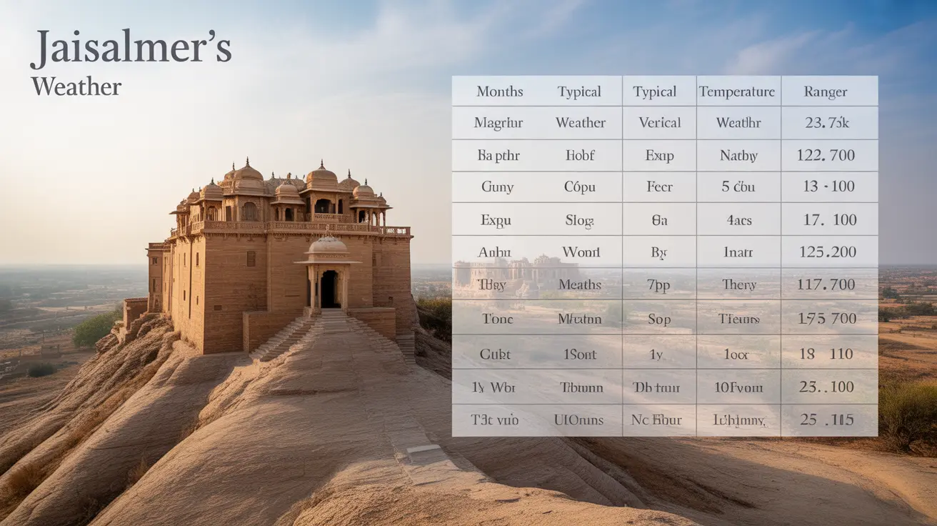 Jaisalmer Weather at a Glance - YahTrip Travel Guide