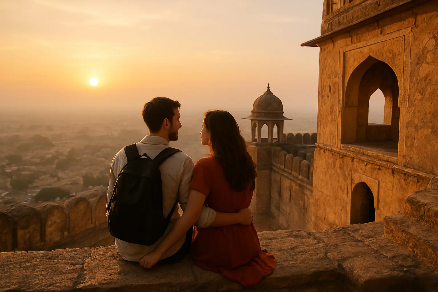 Enjoying Sunrise at Jhunjhunu Fort - YahTrip Travel Guide