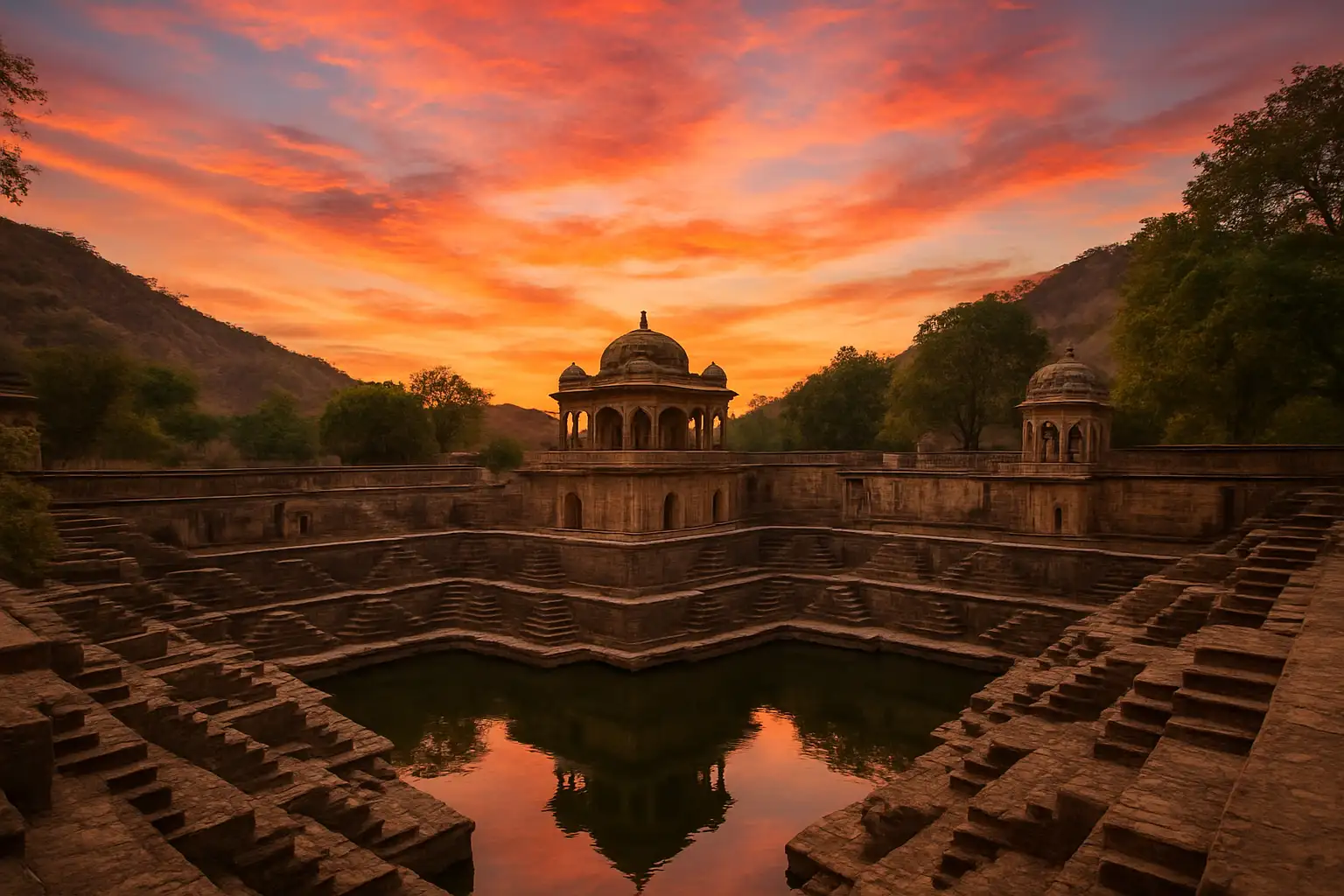 9. Witness the Sunset at Baori - YahTrip Travel Guide