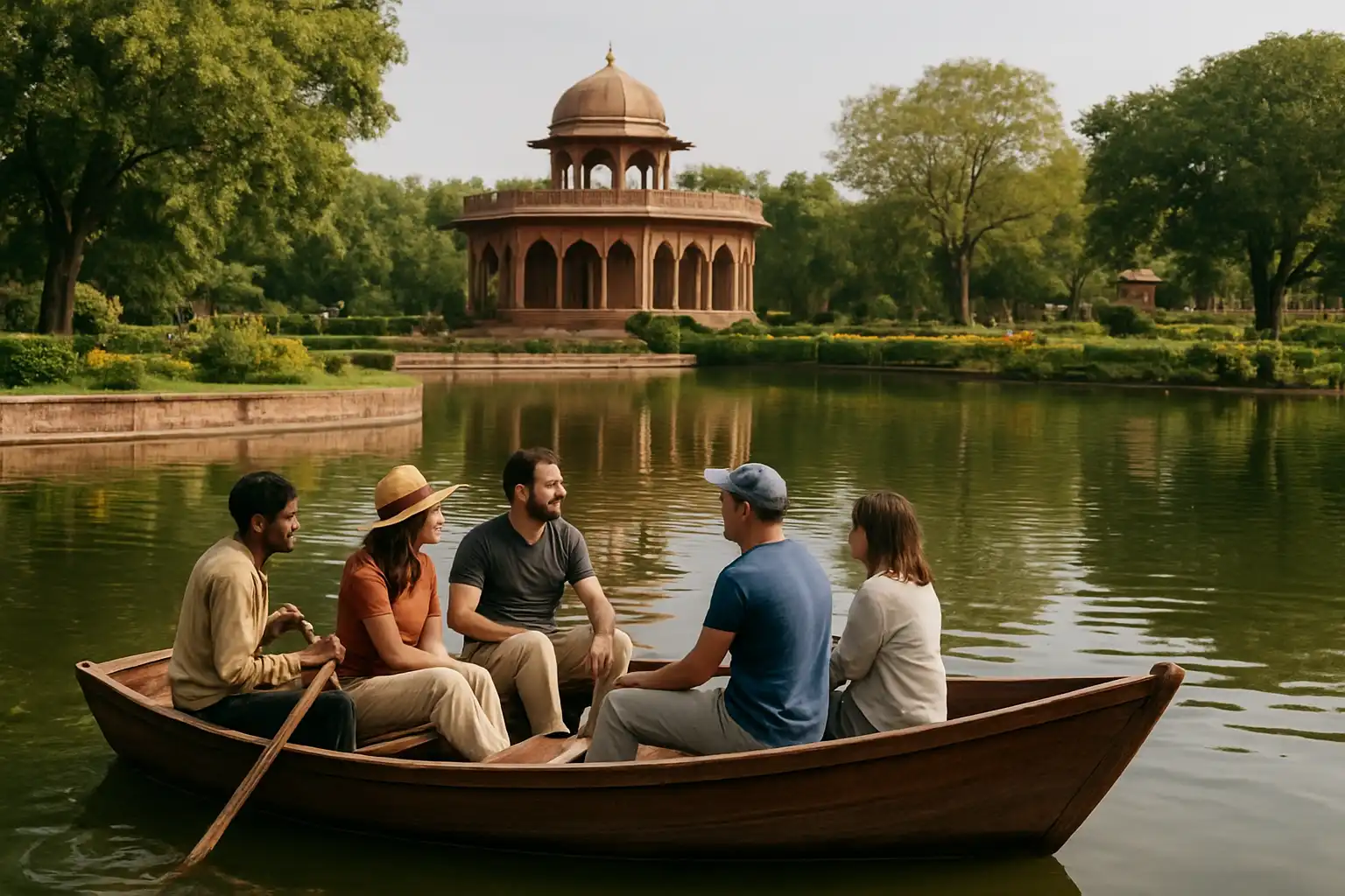 5. Evening Boat Ride at Aam Khas Bagh - YahTrip Travel Guide