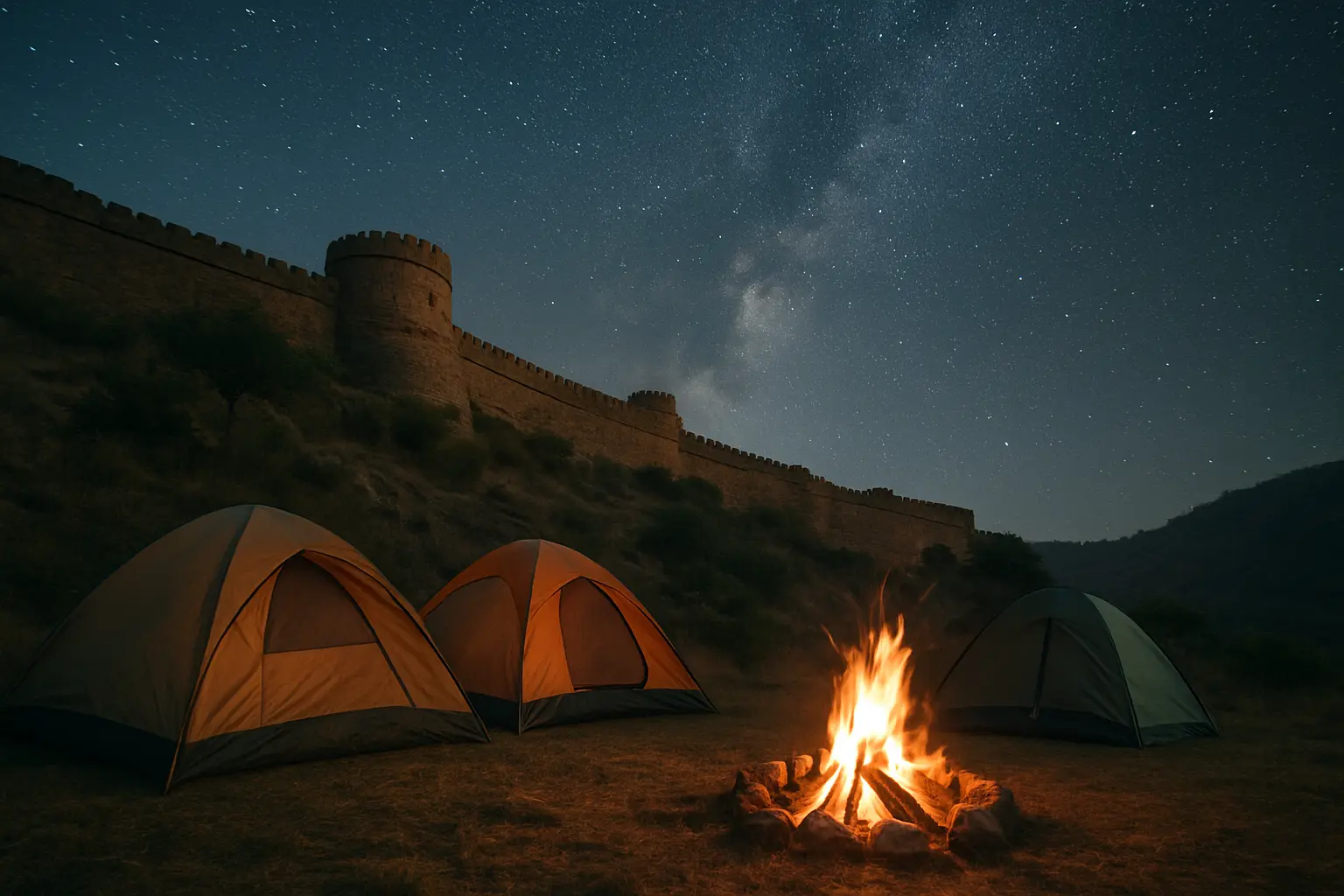4. Camping at Kumbhalgarh - YahTrip Travel Guide