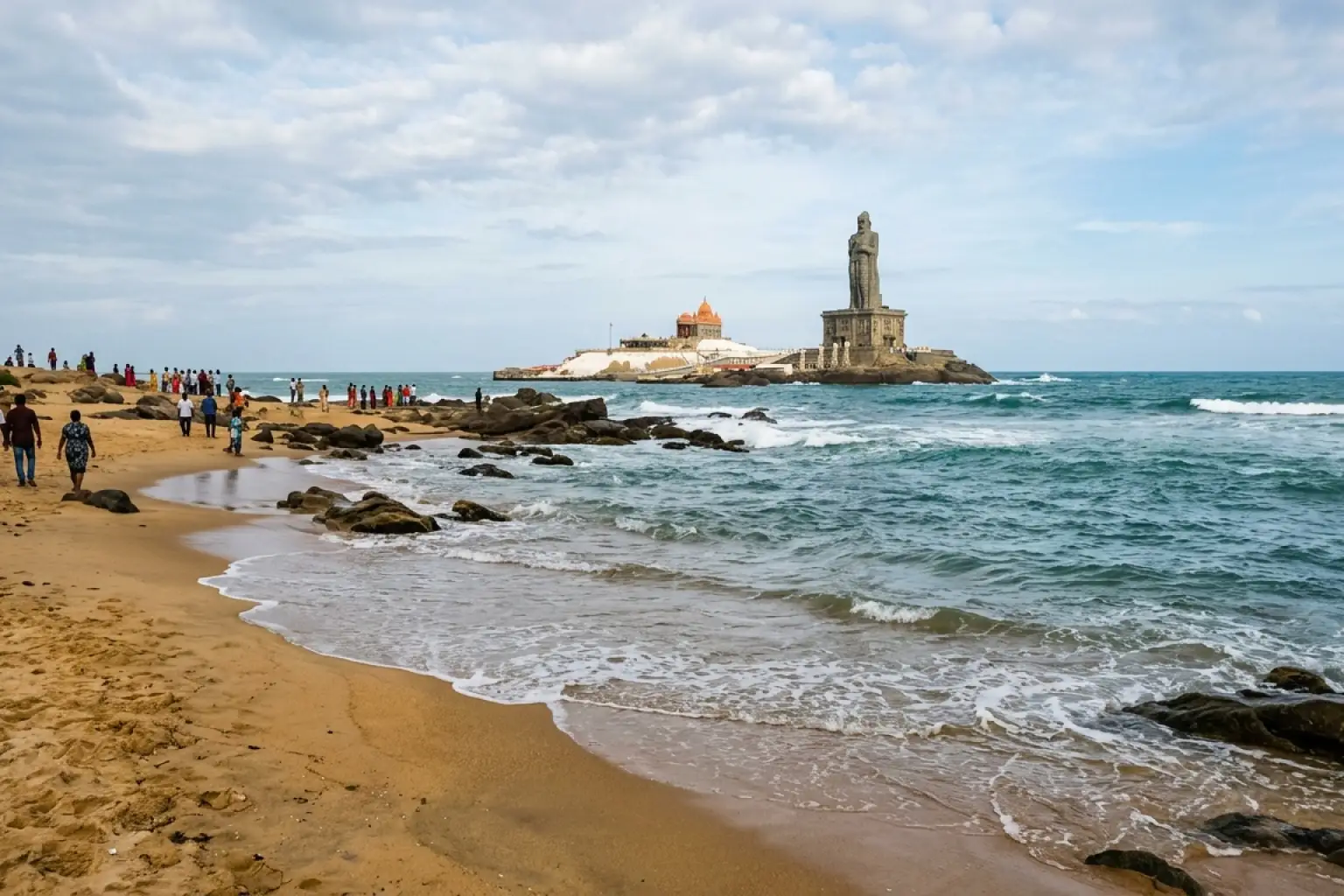 3. Kanyakumari Beach - YahTrip Travel Guide