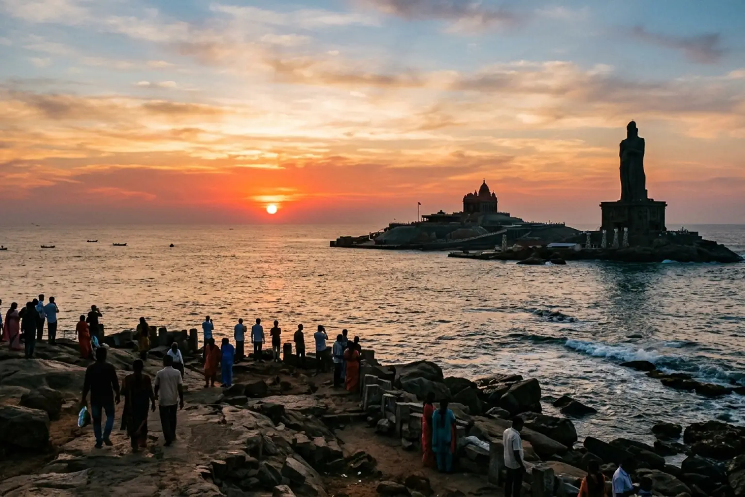 12. Kanyakumari Sunset Viewpoint - YahTrip Travel Guide
