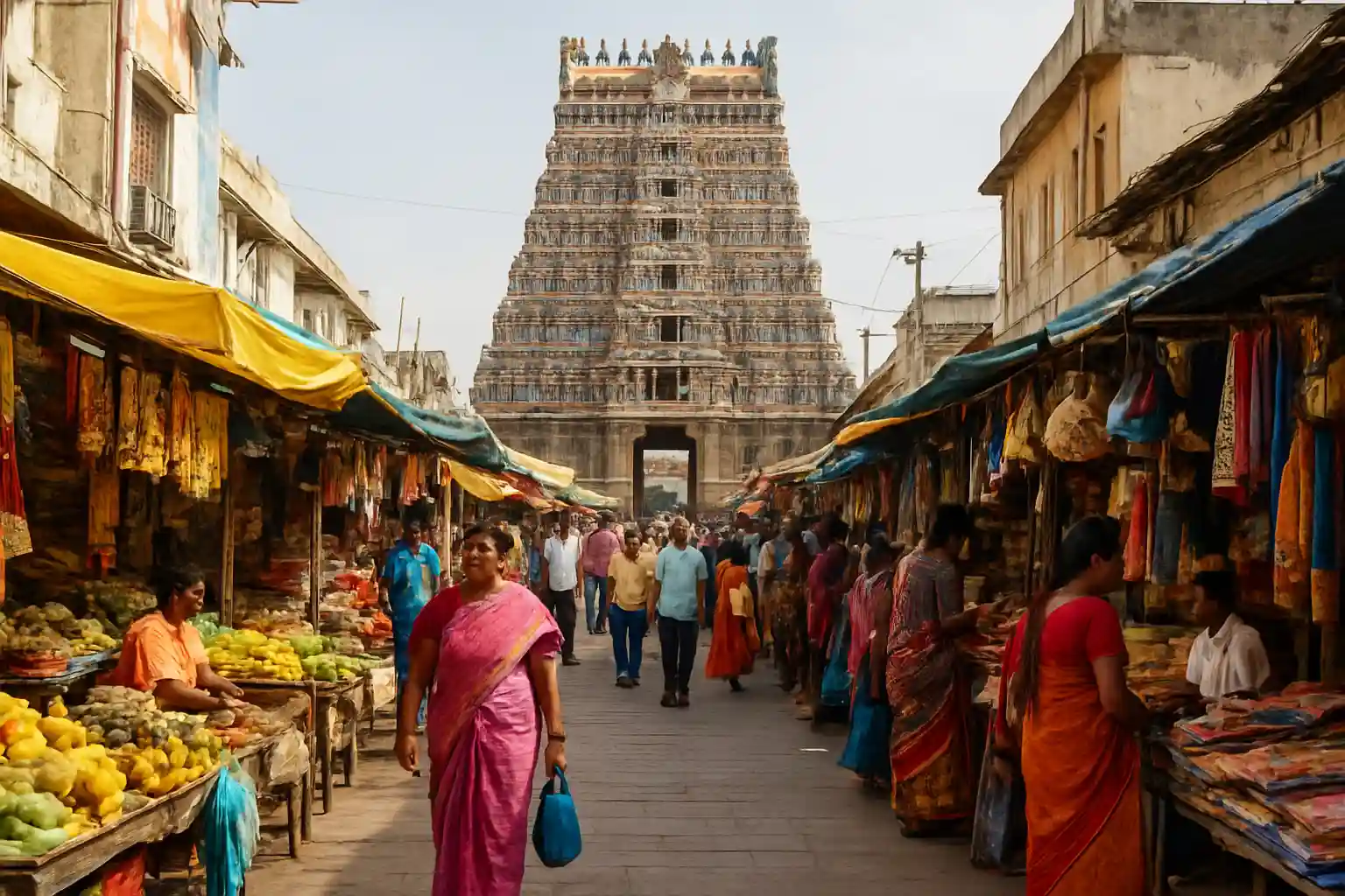 1. Madurai Meenakshi Amman Temple Market - YahTrip Travel Guide