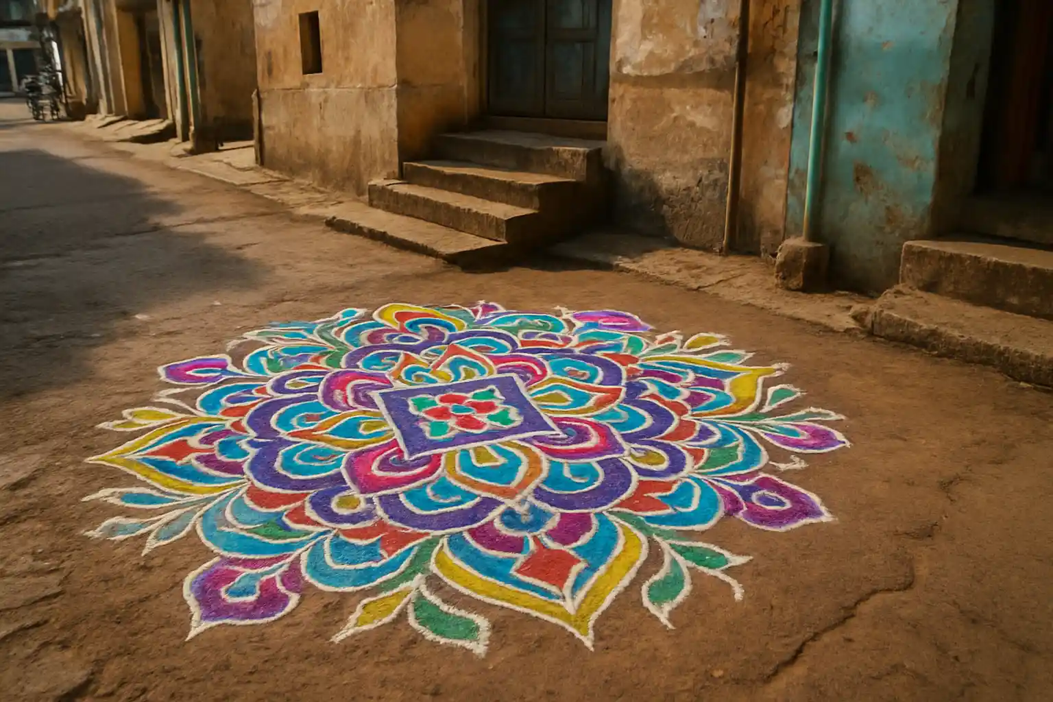 2. Traditional Kolam Art - YahTrip Travel Guide