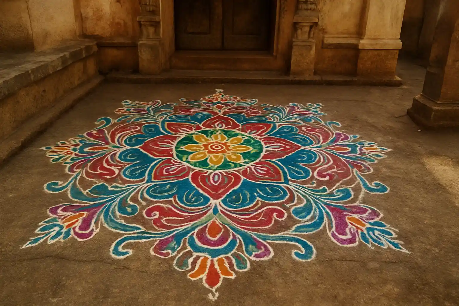3. Kolam Wall Art - YahTrip Travel Guide