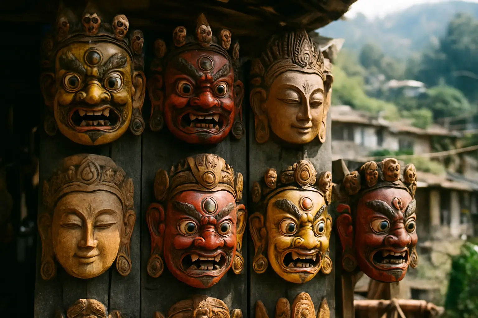 1. Wooden Masks - YahTrip Travel Guide
