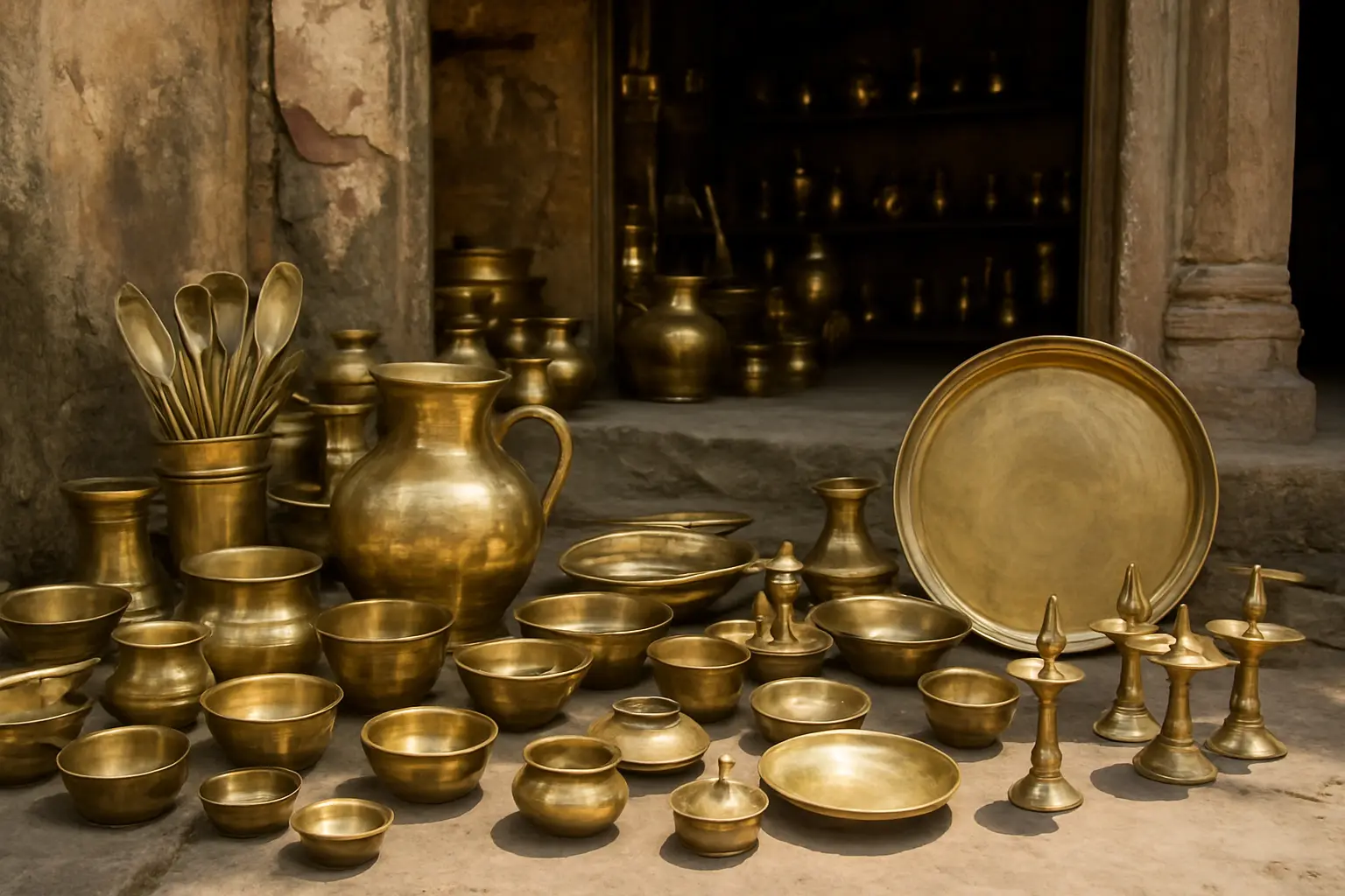 2. Brass Utensils - YahTrip Travel Guide