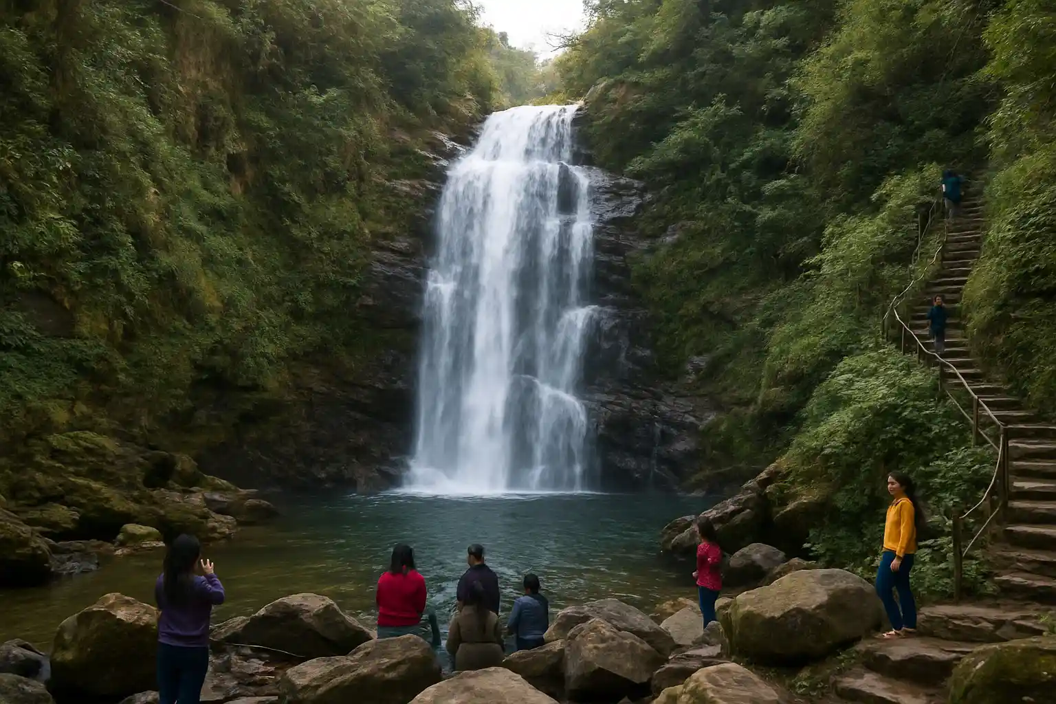 7. Visit Banjhakri Falls - YahTrip Travel Guide