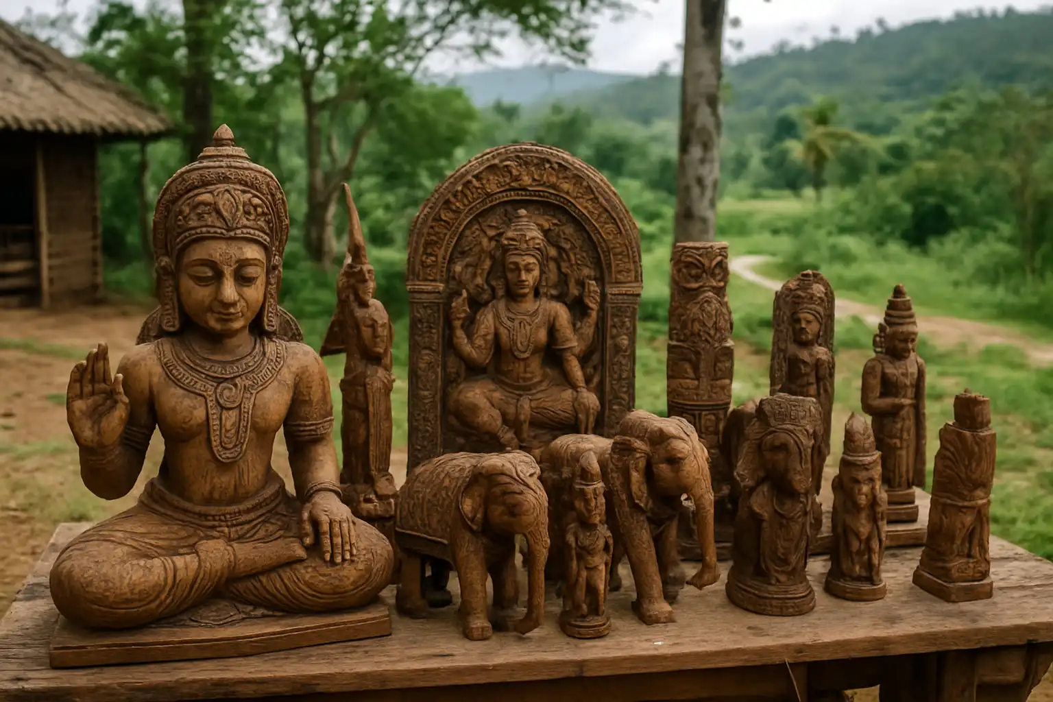 2. Traditional Wood Carvings - YahTrip Travel Guide