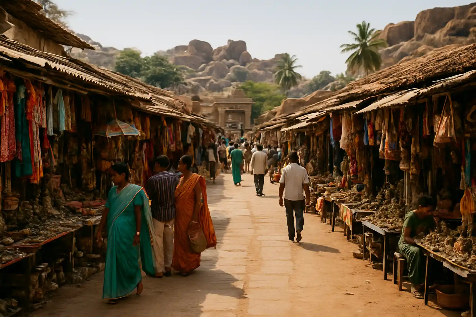 3. Visit the Hampi Bazaar - YahTrip Travel Guide