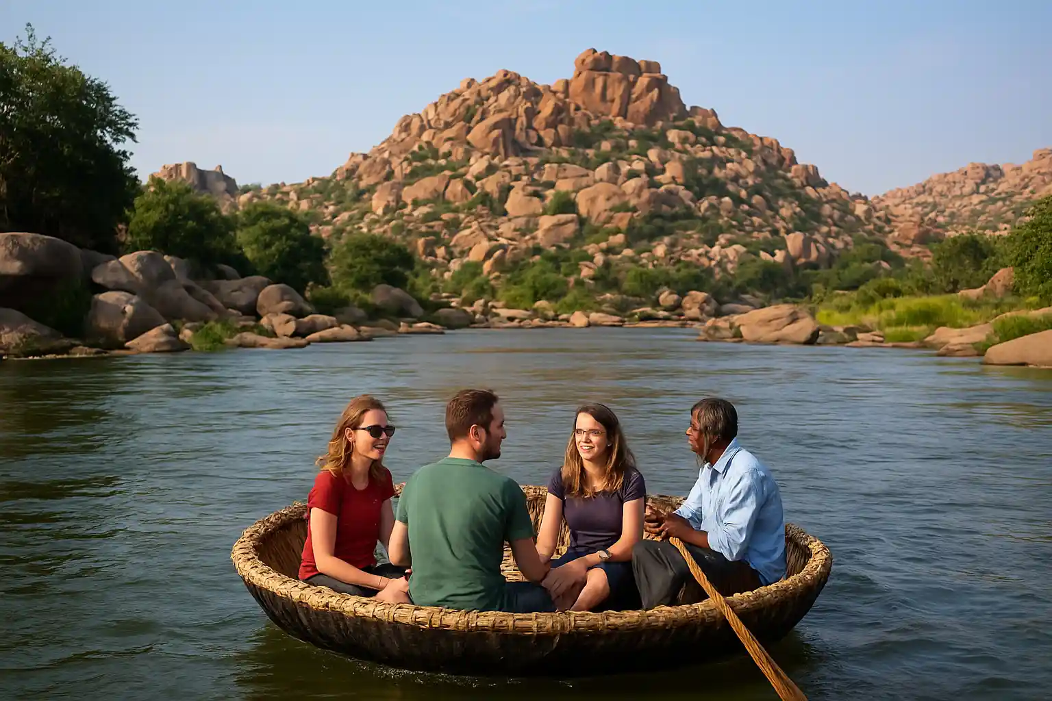 4. Take a Coracle Ride on the Tungabhadra River - YahTrip Travel Guide