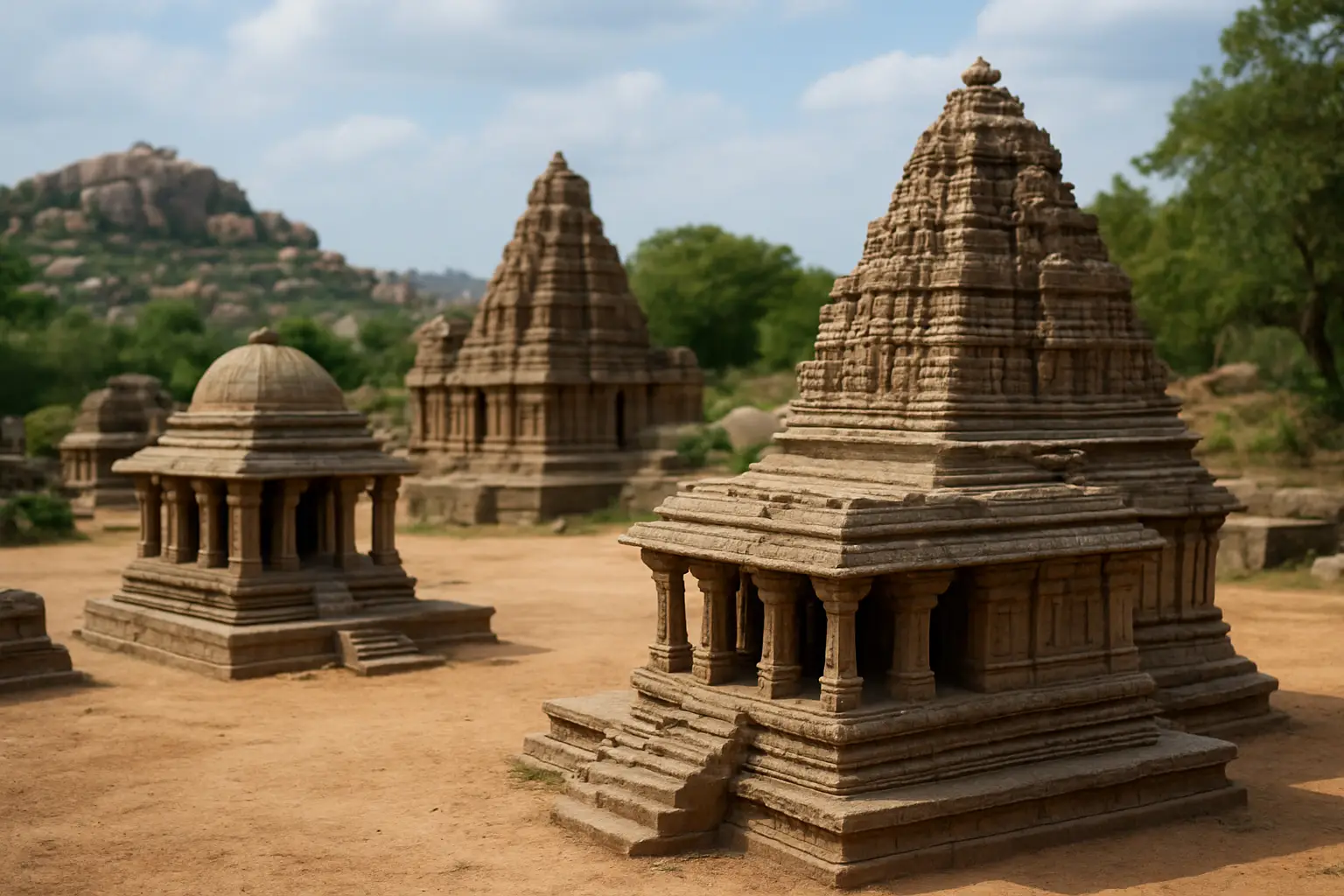 1. Miniature Temple Models - YahTrip Travel Guide