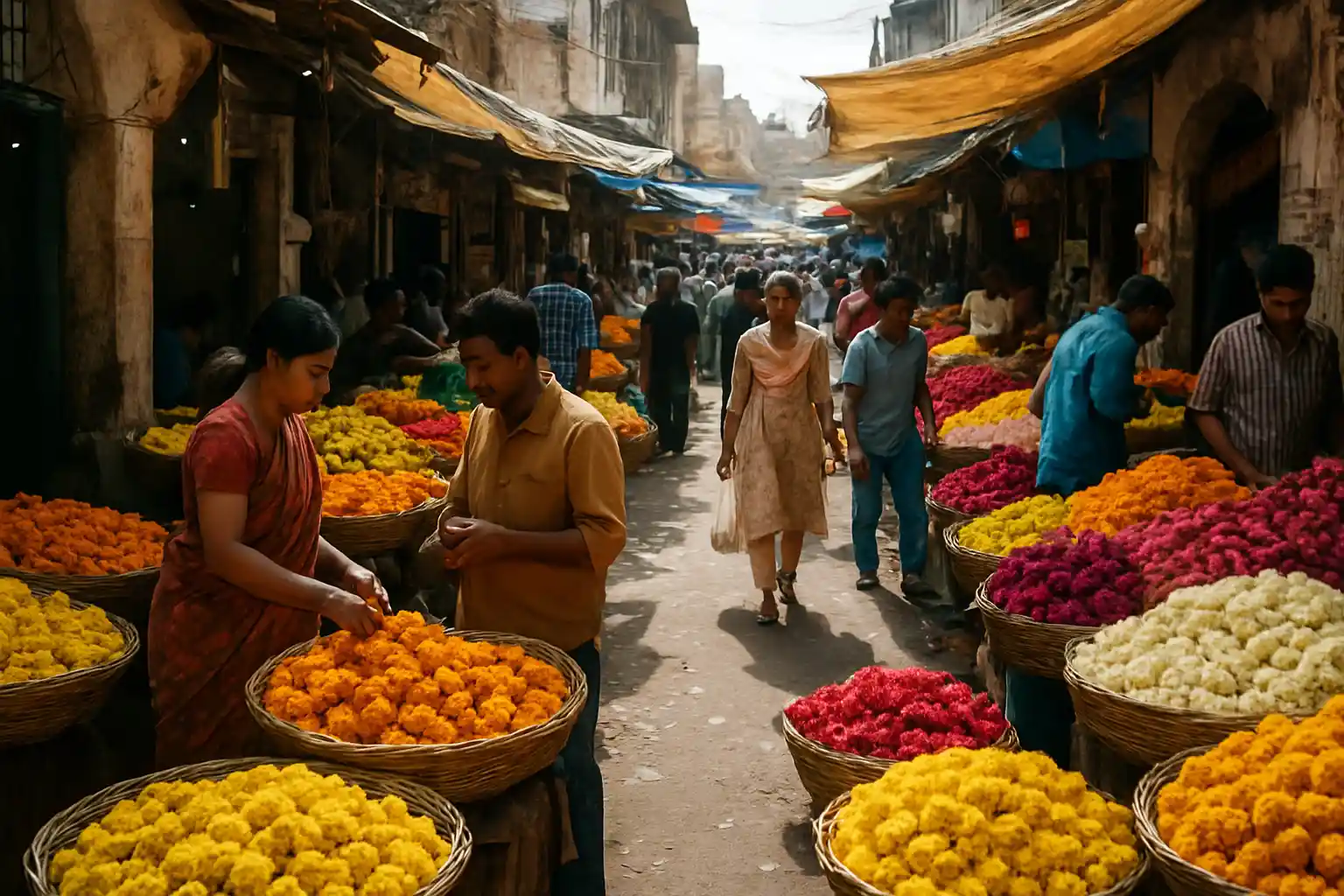 4. Jambagh Flower Market - YahTrip Travel Guide