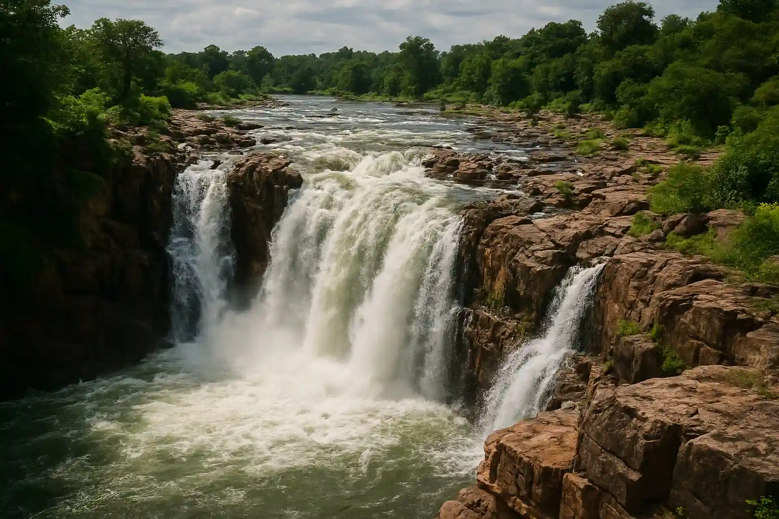 4. Visit the Dhuandhar Waterfalls - YahTrip Travel Guide
