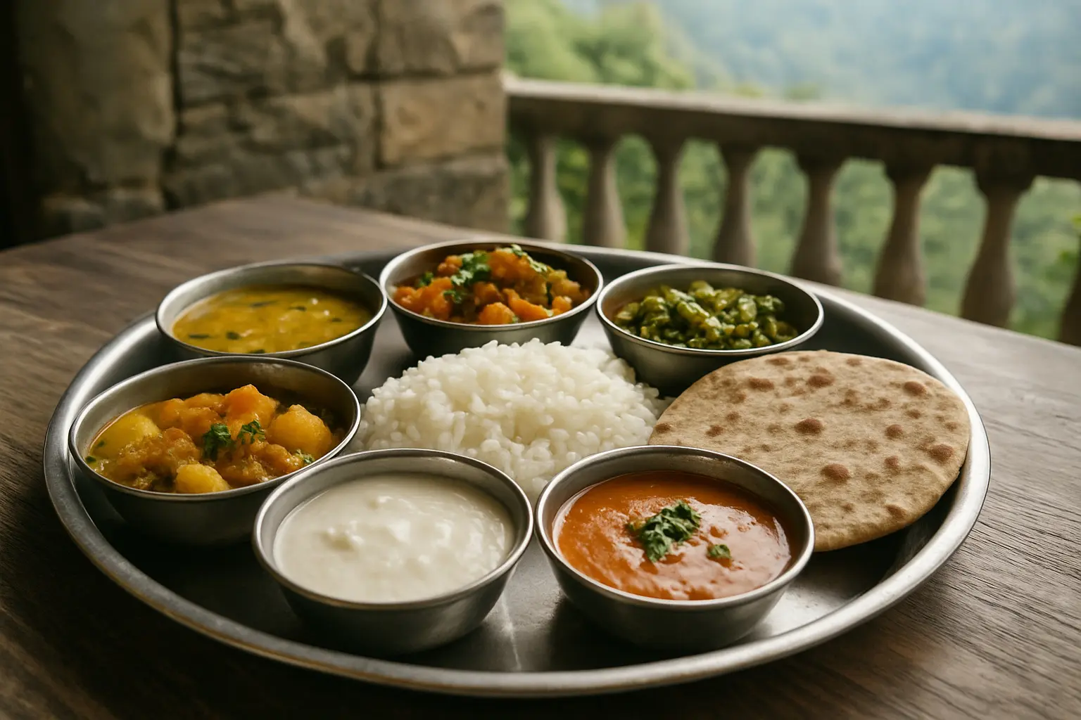 3. Veg Thali - YahTrip Travel Guide