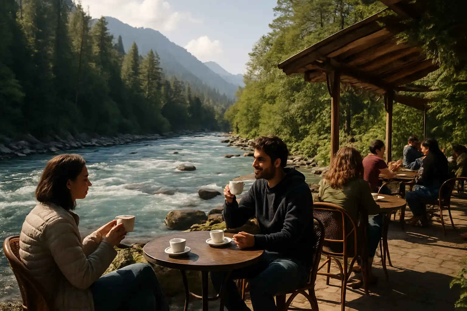 17. Kasol Riverside Cafes - YahTrip Travel Guide