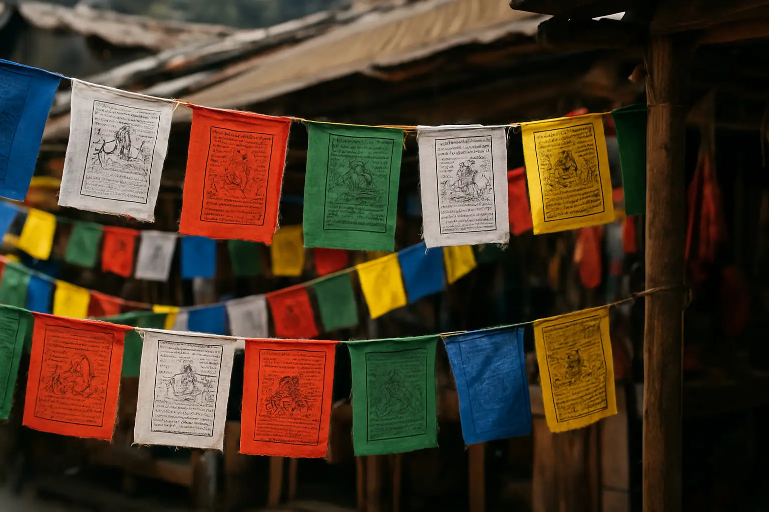 1. Miniature Prayer Flags - YahTrip Travel Guide