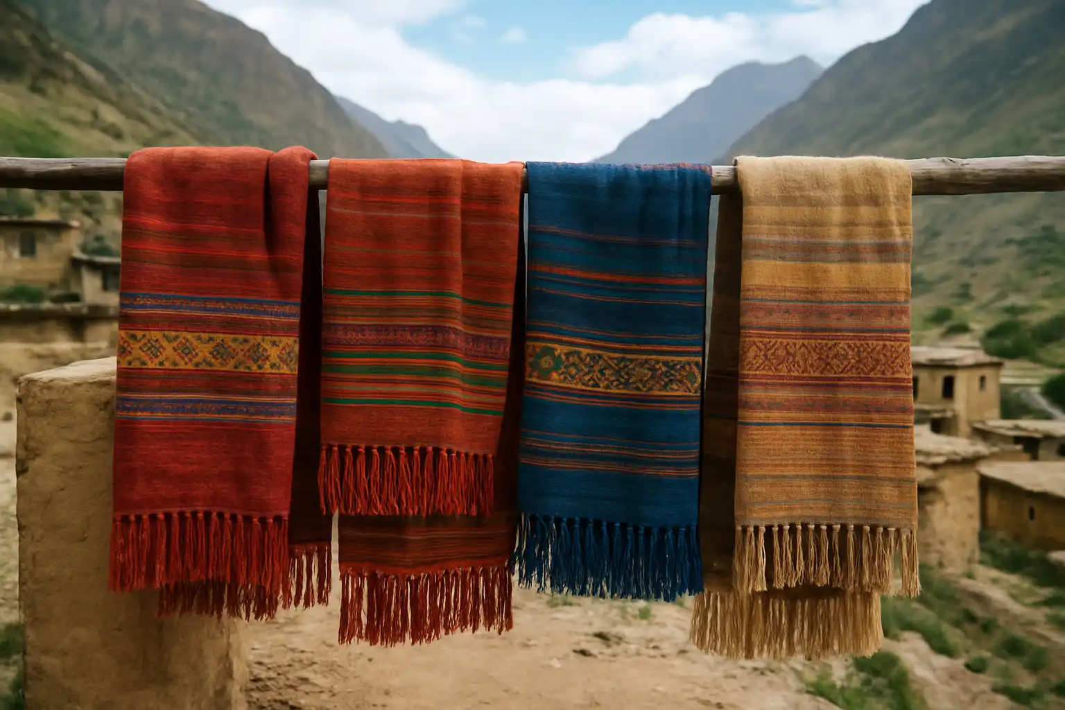 1. Handwoven Woolen Shawls - YahTrip Travel Guide