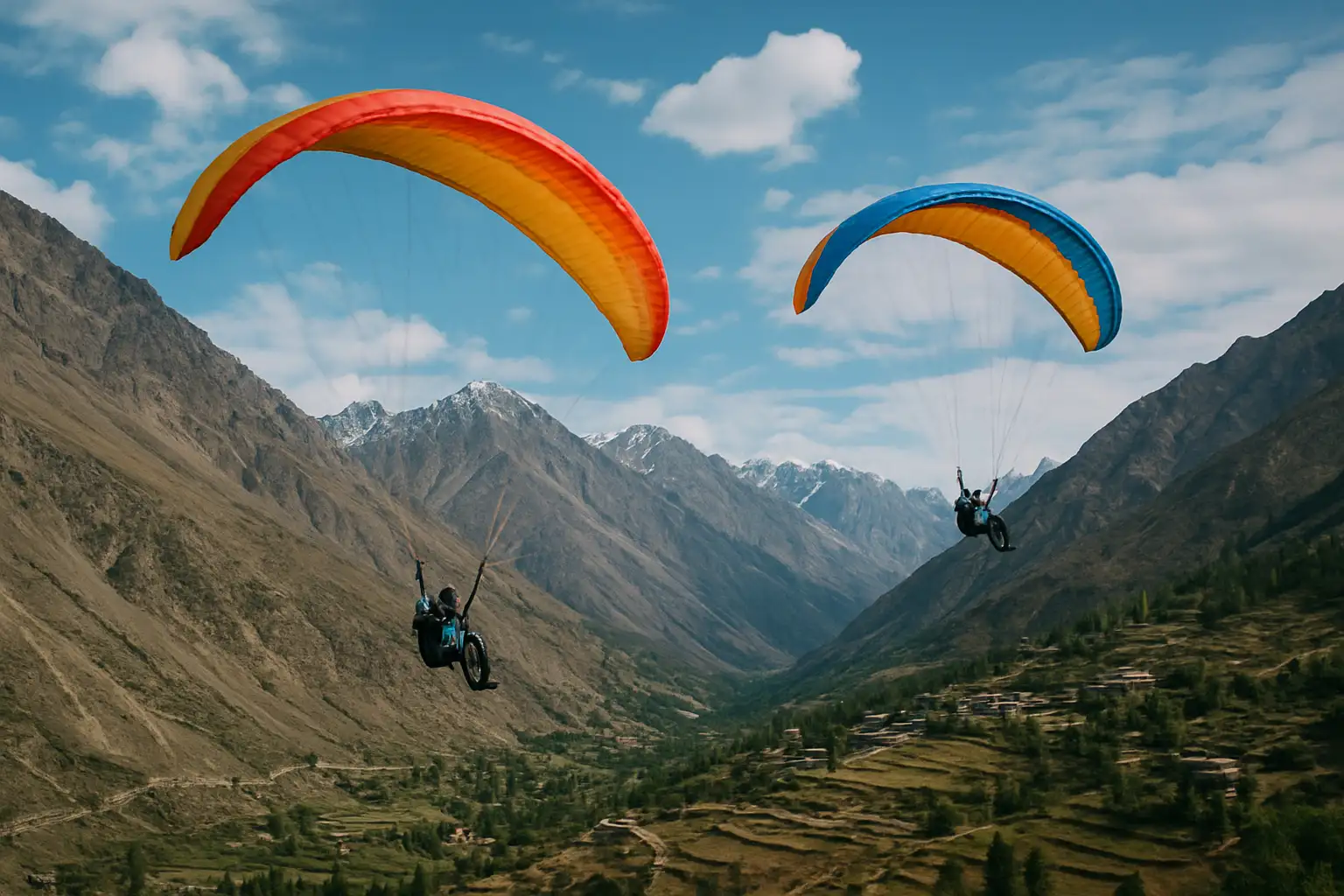 3. Paragliding in Kinnaur - YahTrip Travel Guide