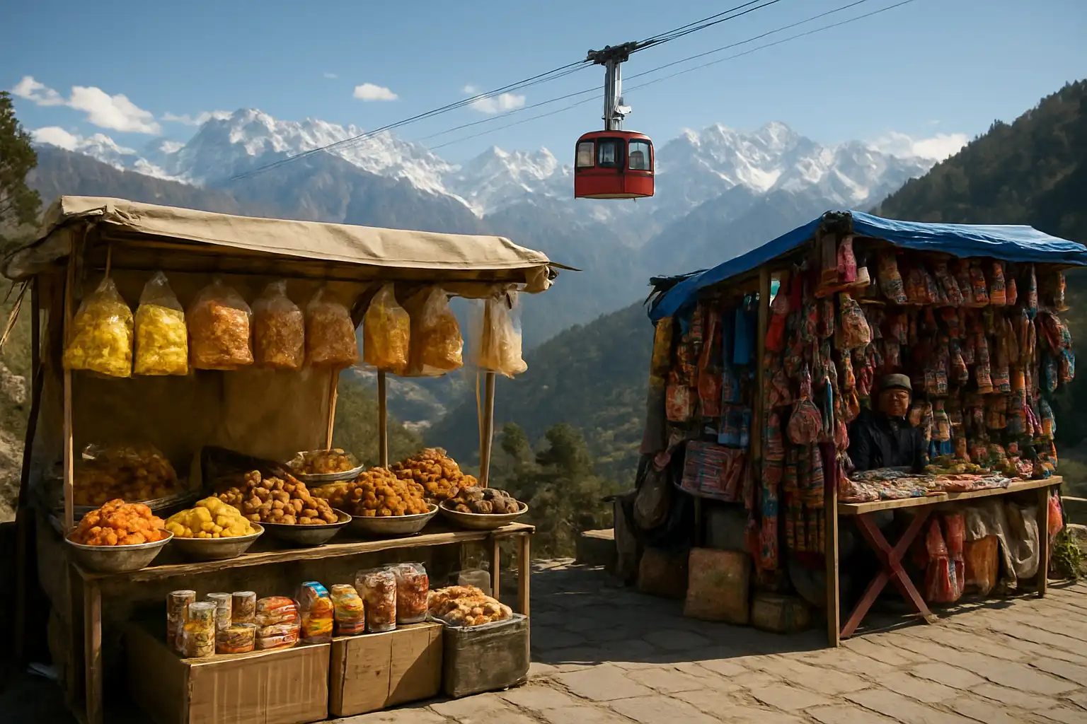 4. Street Stalls Near the Cable Car - YahTrip Travel Guide
